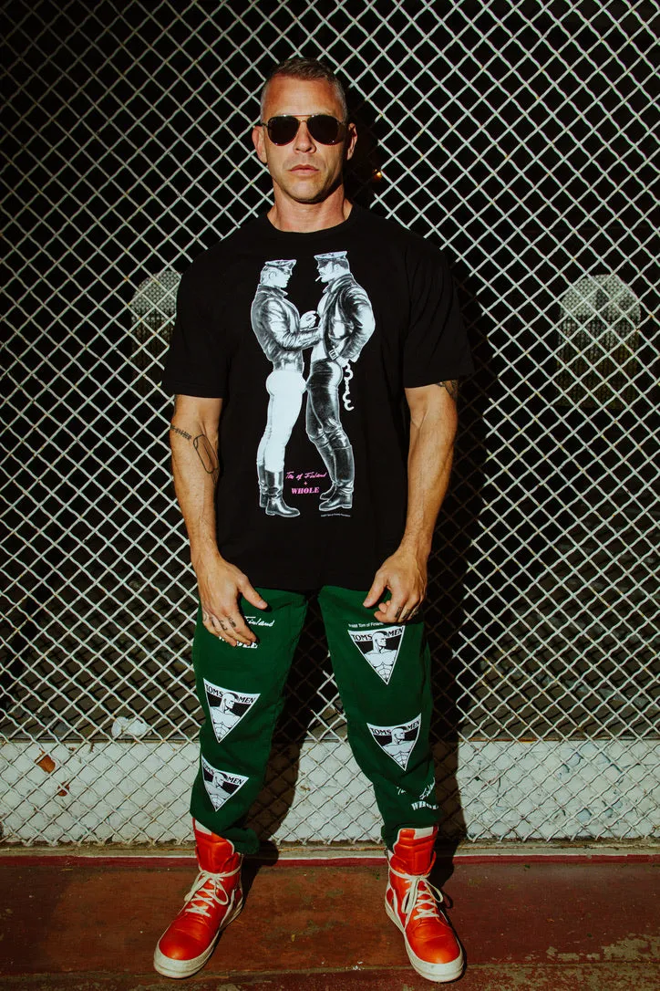 TOM OF FINLAND x WHOLE PUNK LOGO SWEATPANTS GREEN