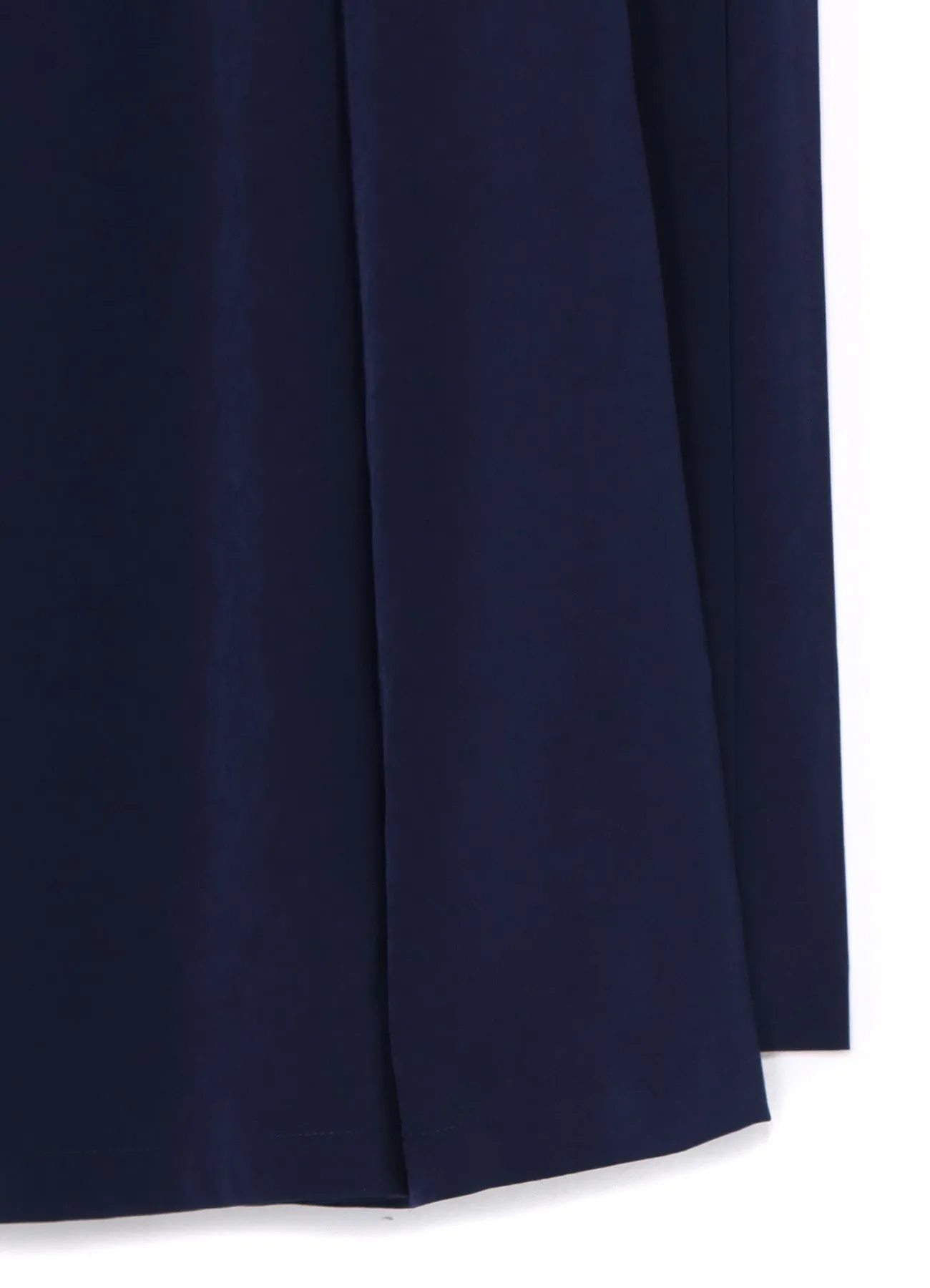 TRIACETATE POLYESTER CREPE de CHINE LEFT PLEATS LONG SKIRT