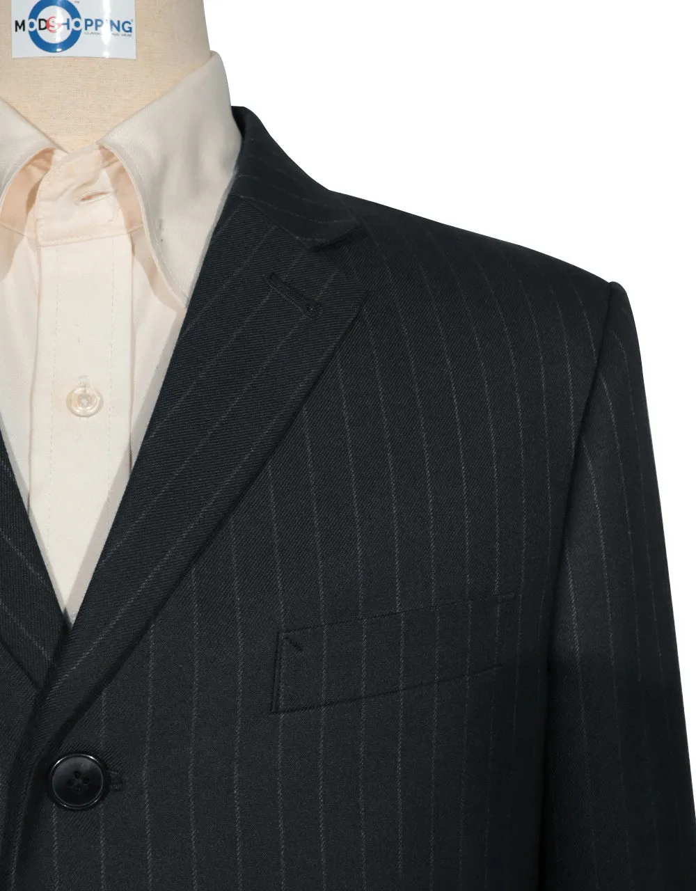 Tweed Blazer - Charcoal Grey Stripe Tweed Blazer