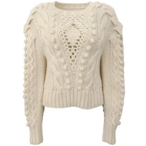 Ulla Johnson Ivory Wool Long Sleeve Sweater