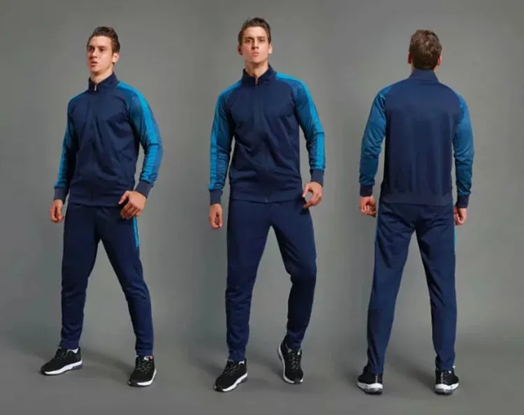 Unisex Sports Soccer Basketball Running Tracksuit Customizable Pants and Top Set