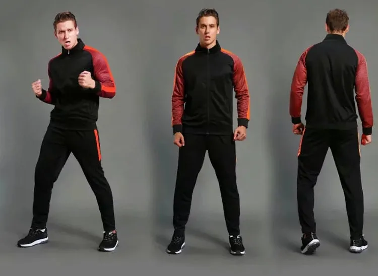 Unisex Sports Soccer Basketball Running Tracksuit Customizable Pants and Top Set