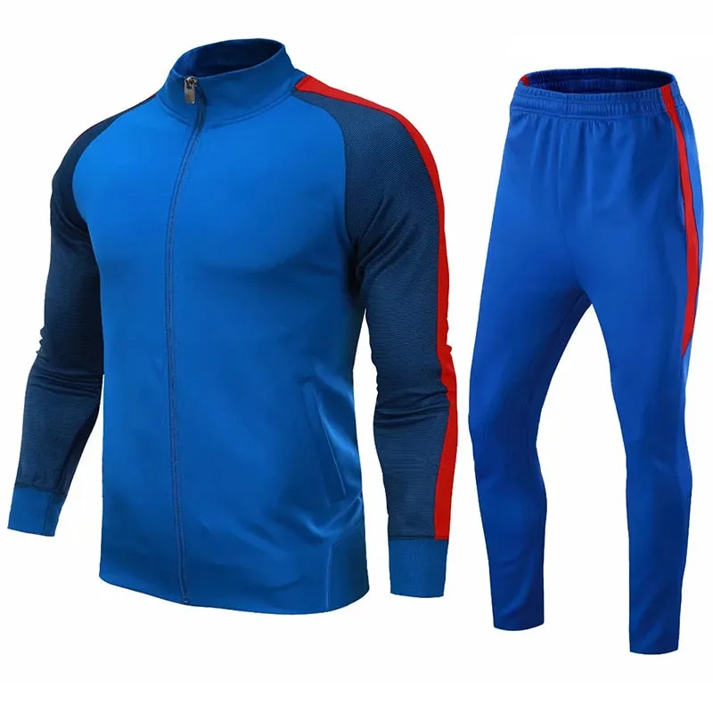 Unisex Sports Soccer Basketball Running Tracksuit Customizable Pants and Top Set