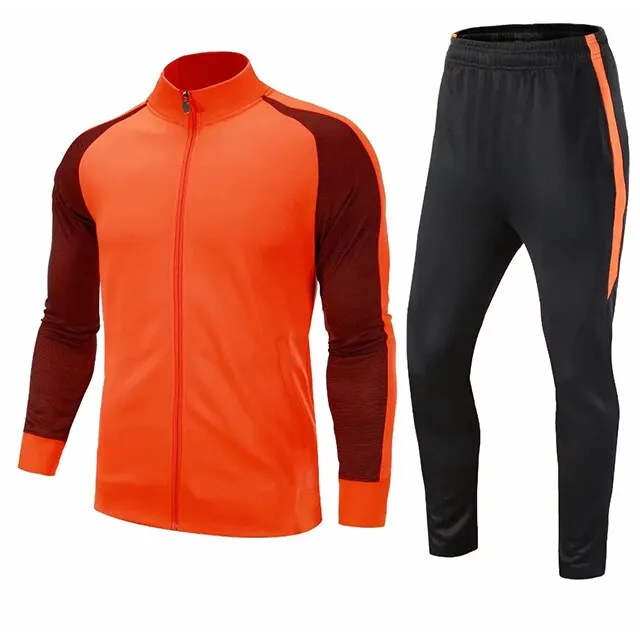 Unisex Sports Soccer Basketball Running Tracksuit Customizable Pants and Top Set