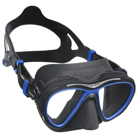 Used Cressi Quantum Scuba Dive Mask - Black/Blue