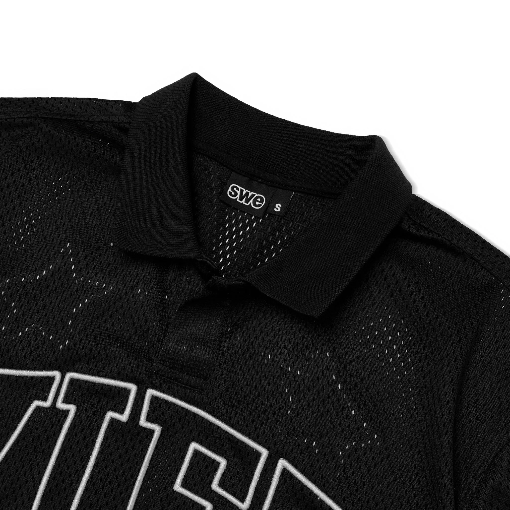 VN MESH POLO - BLACK