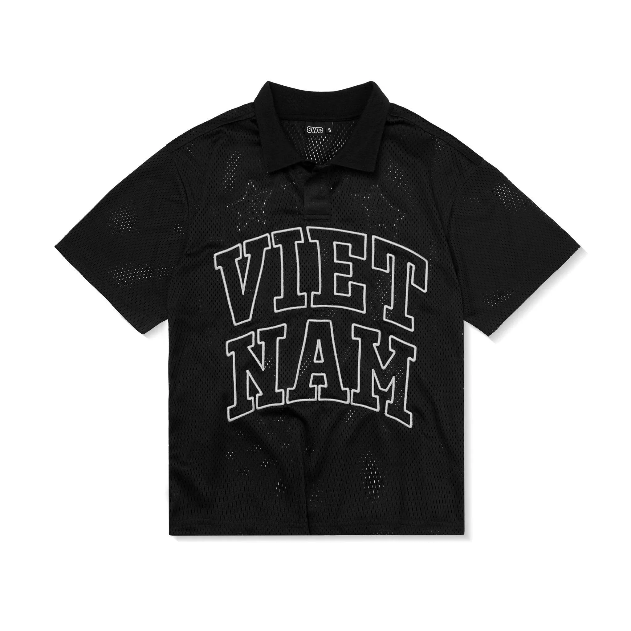 VN MESH POLO - BLACK