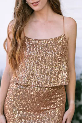 Zoya Sequin Cropped Cami